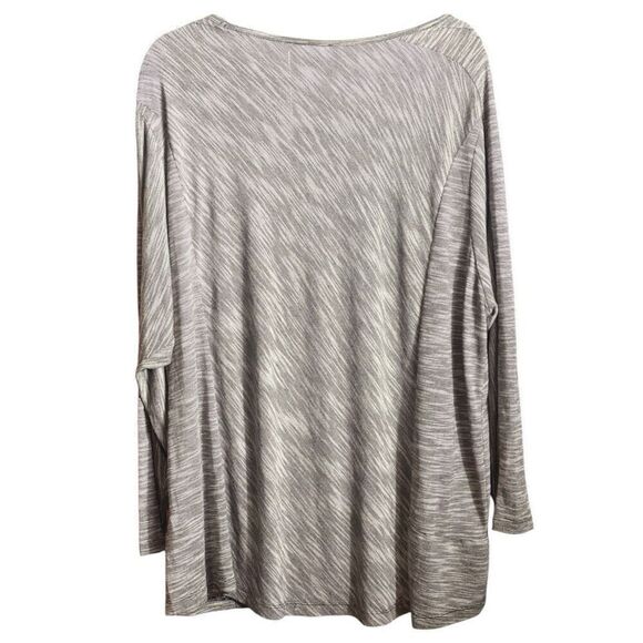 Cable & Guage Plus Size Black & White Relaxed Fit Blouse Size 2X NWT - Picture 3 of 5